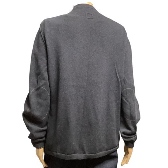 Hugo boss cotton cashmere blend cardigan button closure size L charcoal gray - Picture 2 of 7